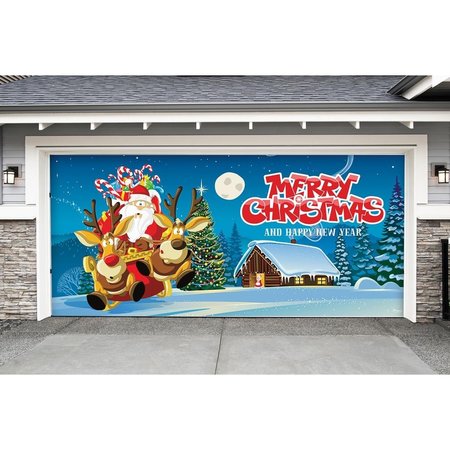 MY DOOR DECOR My Door Decor 285905XMAS-008 7 x16 ft. Santas Take Off Christmas Holiday Door Banner Decor; Multi Color 285905XMAS-008